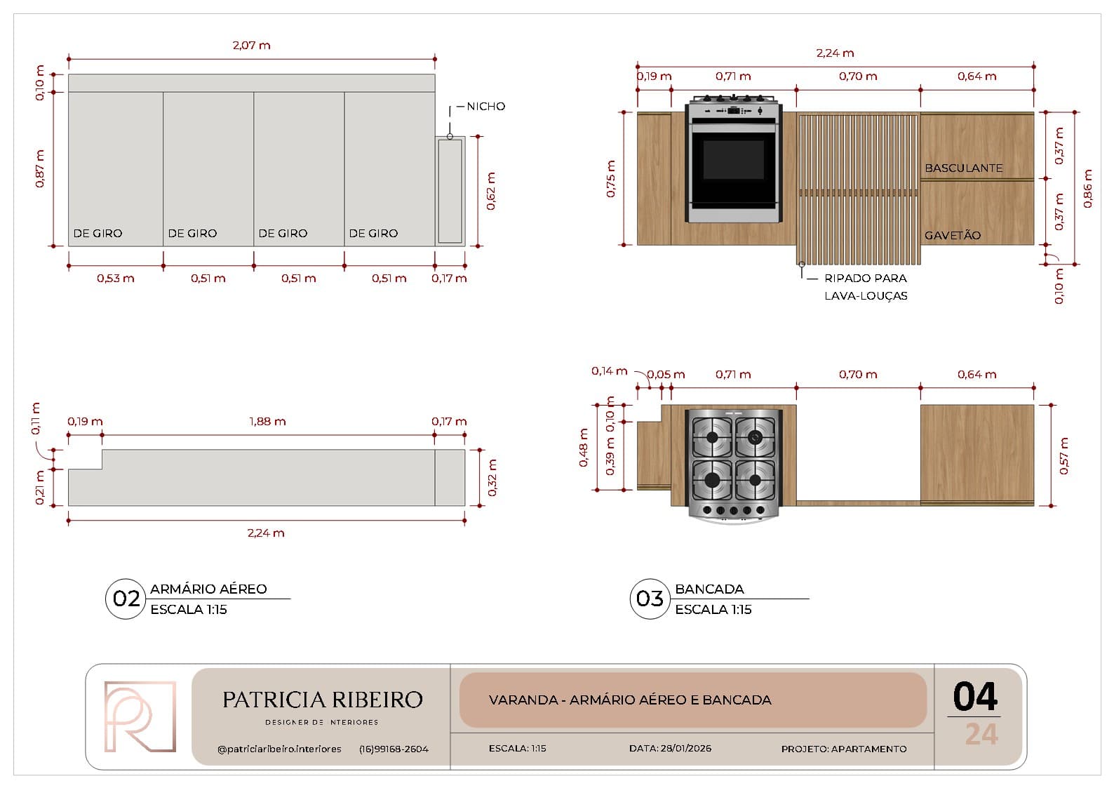 Balcony Upper Cabinet & Counter